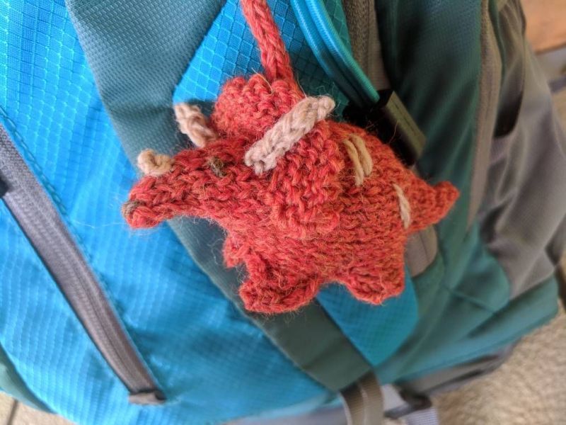 Triceratops Keychain