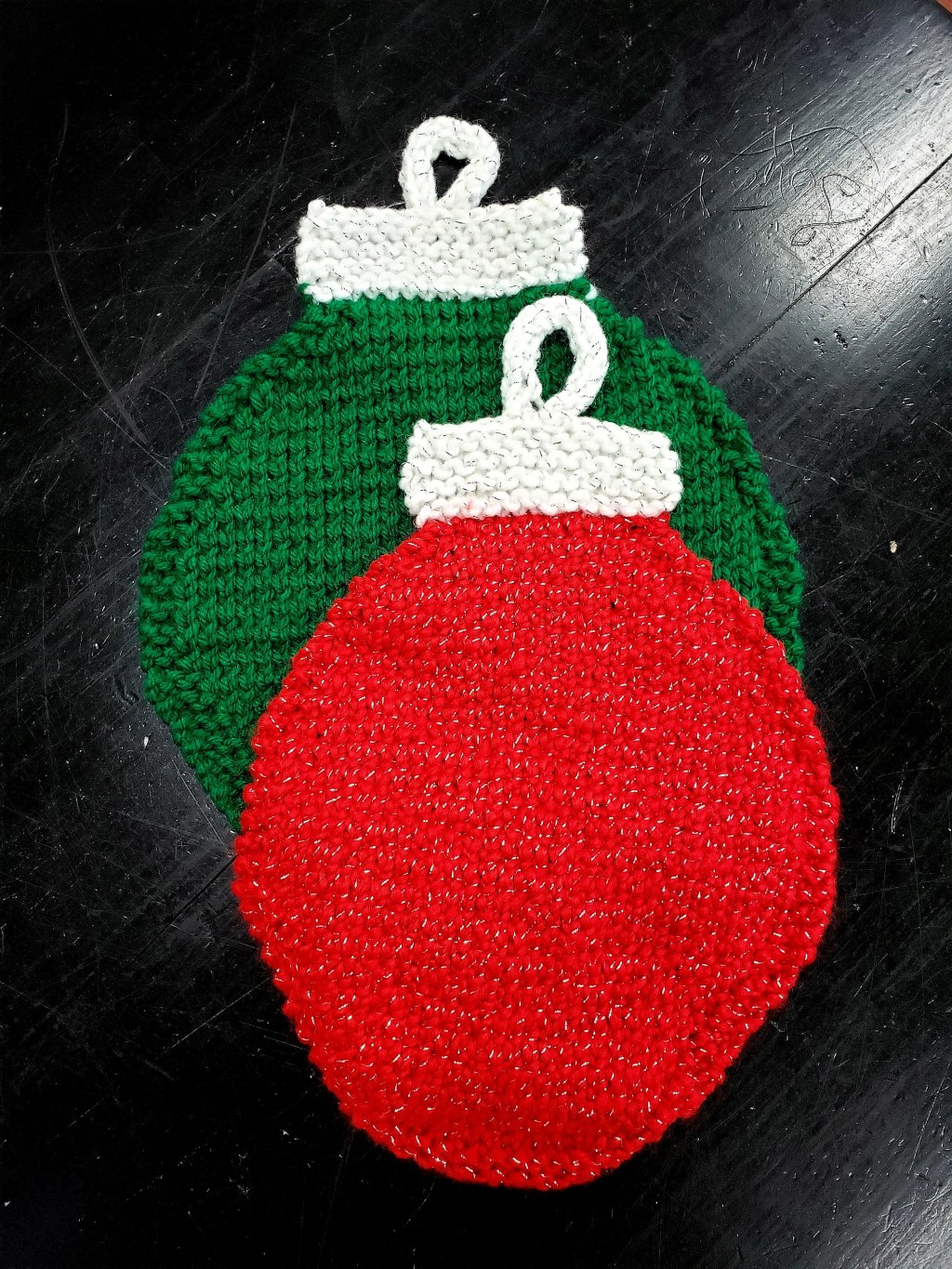 Christmas Ornament Dishcloth